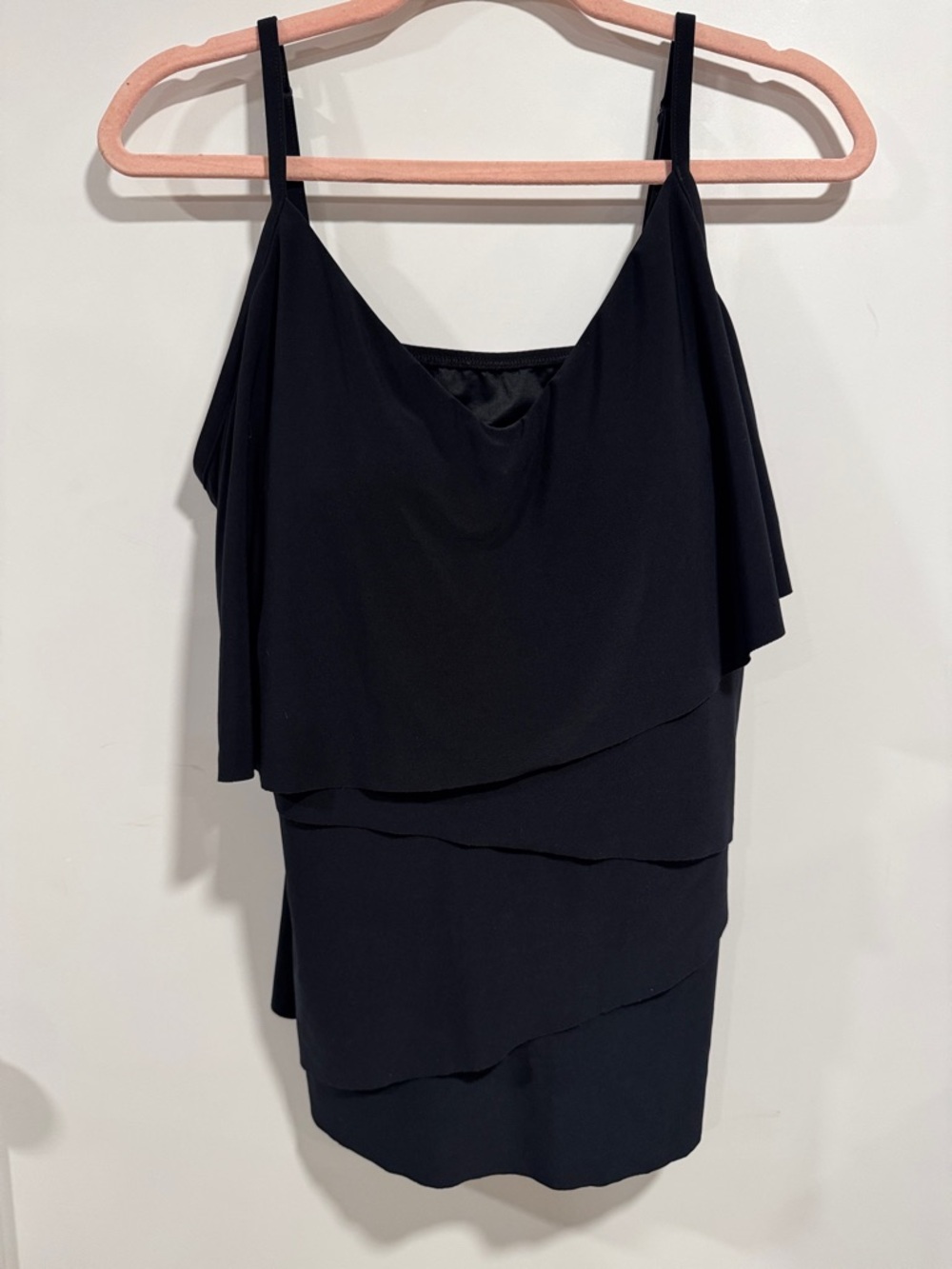 Magicsuit Black Tankini Top, Built in cups, adjustable straps, slimming